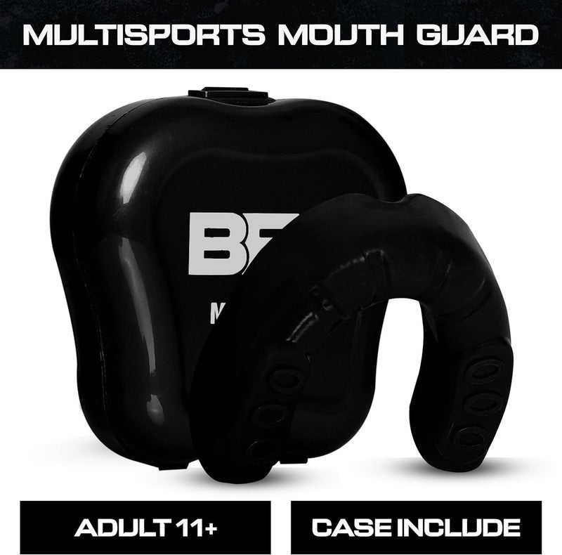 BFS IMPEX Sports Mouth Guard for Kids,Youth,Boys,Girls,Child Teen Mouthguard with Case (BPA Free) for Boxing, Martial Arts,MMA Karate,Lacrosse,Football,Soccer and All Contact Sports (Black) - Image 3